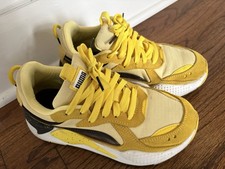 PUMA RS-X Pokemon Pikachu Yellow Colorblock Low Top Lace-Up Sneakers Suede