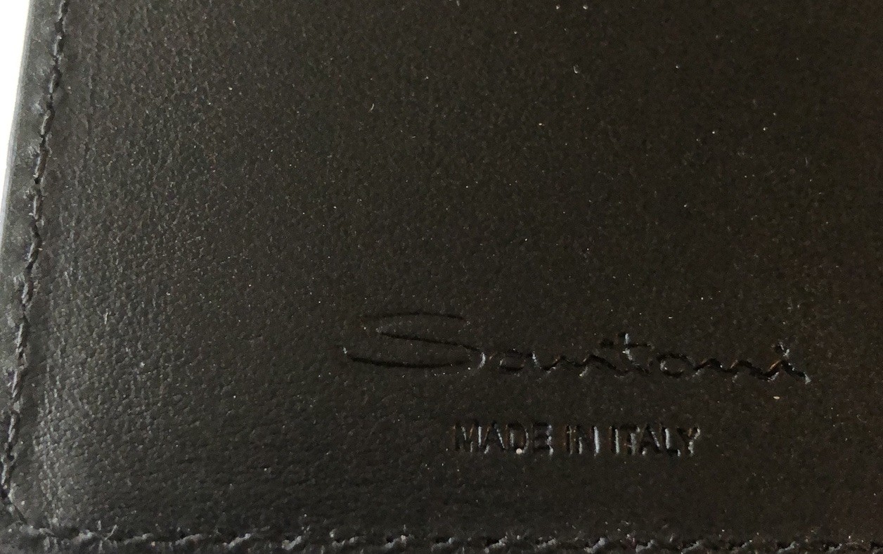 SANTONI Brown classic Pebble Pattern Leather bifo… - image 6