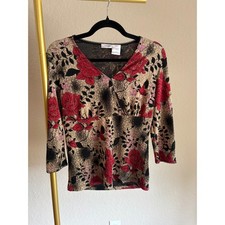 Vintage Womens Rose Whimsigoth Top Size S Y2K Romantic Cottagecore Lace Feminine