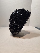 Vintage Sequin Knit Hat, One Size Fits Most, Black, Evening Wear