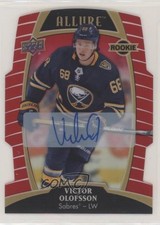 2019 Upper Deck Allure Rookies Red Rainbow /349 Tier 1 Victor Olofsson Auto ev1