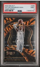 VICTOR WEMBANYAMA 2023 Select TIGER PRIZM PSA 9 SSP Pop 6, RC Rookie Wemby RC