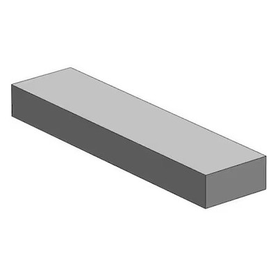 Flat Bar Stock, Aluminum, 3/4 In Over. W,  61F.25X.75-12