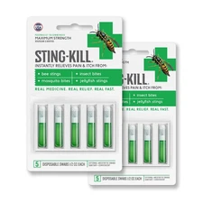 Sting-Kill First Aid Anesthetic Swabs, Instant Pain + Itch Relief From Bee St...