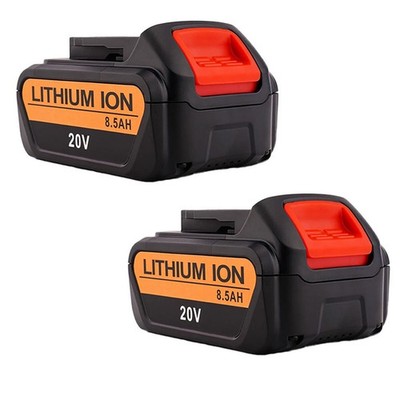 8.5Ah 20V Lithium Battery for Dewalt DCB200 DCB180 DCB181 DCB182 DCB204 2 Pack