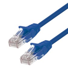 Ethernet Patch Cable CAT5E, UTP, 24AWG, 0.5 Ft, 10 pack, Blue