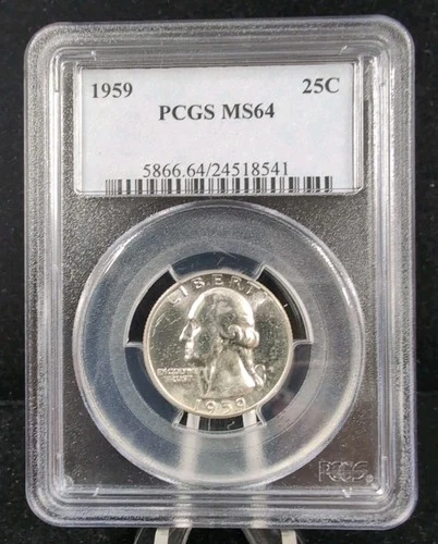 1959 25c Silver Washington Quarter PCGS MS 64 #6558