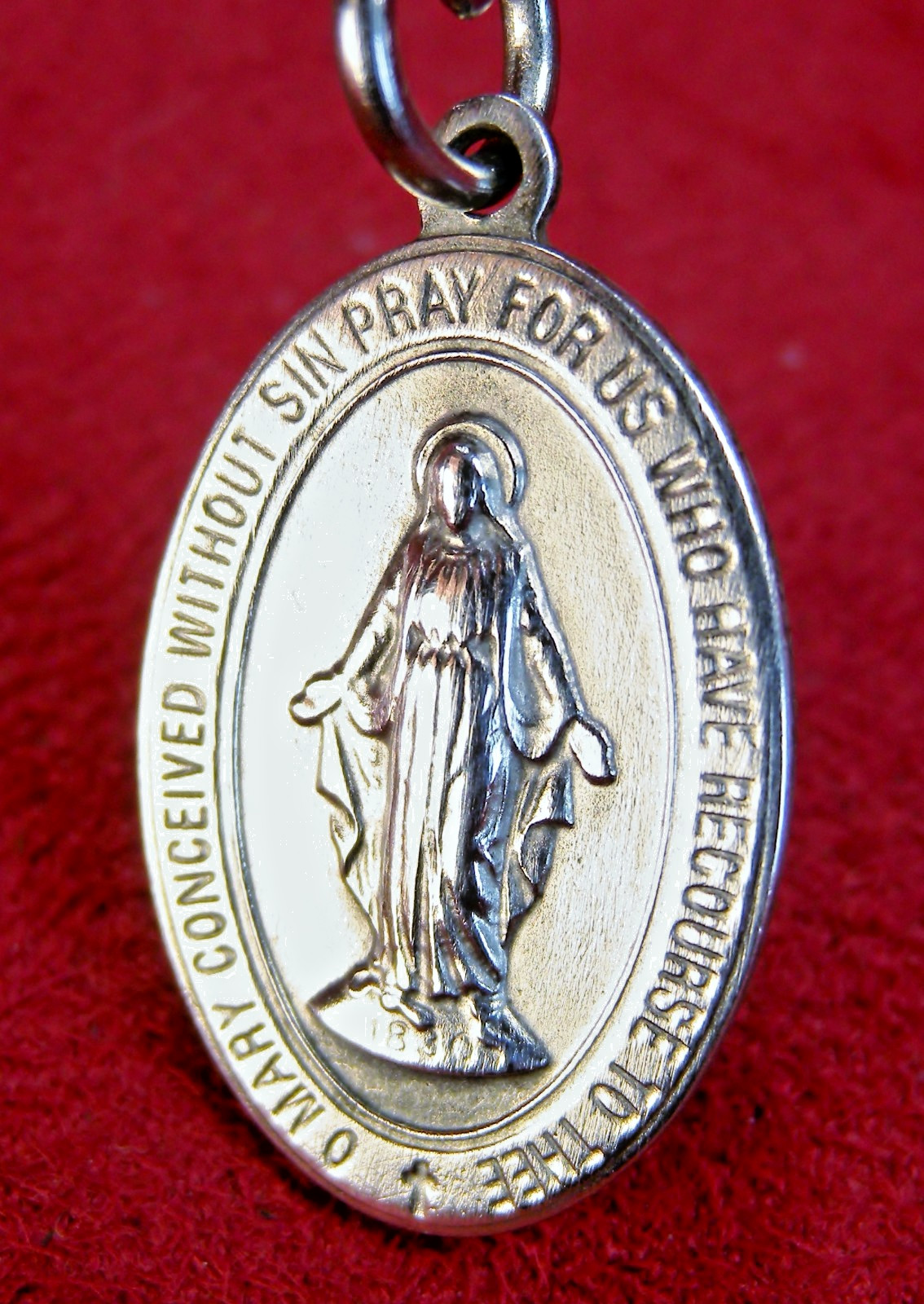 Carmelite NUN'S VINTAGE ST. CATHERINE LABOURE STERLING CATHOLIC MIRACULOUS MEDAL