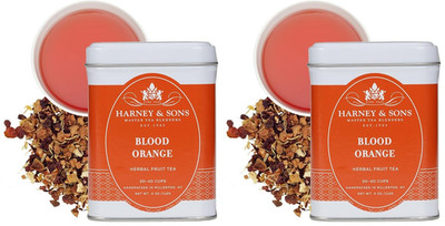 Blood Orange Fruit Tea| 4 Oz Loose Leaf Herbal Tea W Apple Pieces and Raspberry,