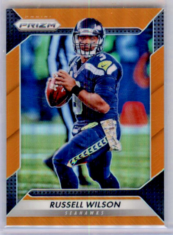2016 Panini Prizm Orange Prizm Russell Wilson #193 031/299 SEATTLE SEAHAWKS