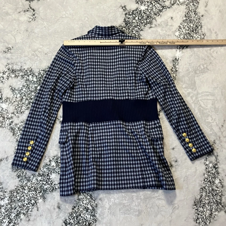 Blazer Cabi Mujer Talla M Azul The Explorer Checkup Heritage Chaqueta a Cuadros Foto 4 de 4