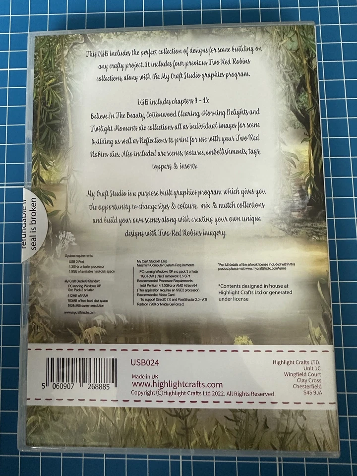 My Craft Studio Two Red Robins Scene Building Vol 3 USB – New & Sealed - Image 2 of 2