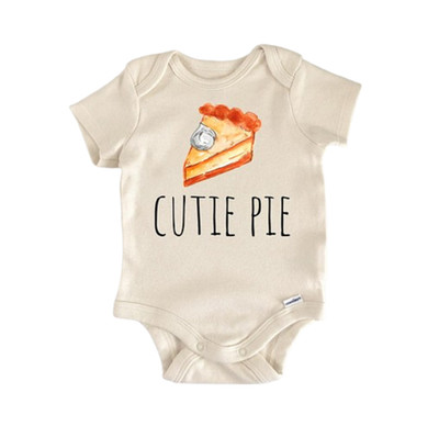 Pumpkin Pie Baking Newborn Baby Onesie  Bodysuit