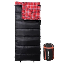 Cotton Flannel Sleeping Bag for Adults Backpacking Camping Sleeping Bag 3 Sea...