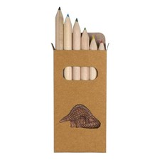 6 x 'Pangolin' Short 85mm Pencils / Coloured Pencil Set PE00041594 