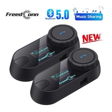 Bluetooth Motorcycle Intercom Headset BT 5.0 with Music Sharing for 6 Riders