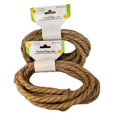 Floral Garden Decorative Nautical Rope Jute Lot of 2 8 Foot Packages