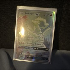 Reshiram GX Secret Rare Holo Dragon Majesty Pokémon TCG Card 180 HP 71/70