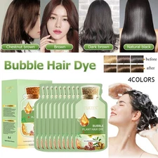 Natural Plant Hair Dye Bubble Botanical Based Color Bubble Dye for Grey Hair New