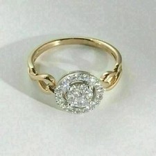 Vintage Art Deco 3.10 Ct White Diamond Antique Wedding Ring 14K Yellow Gold FN