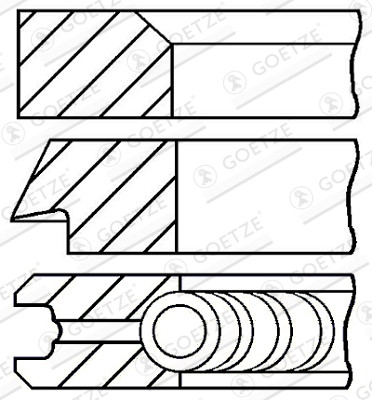 GOETZE ENGINE 08-109700-00 Kolbenringsatz für ARO,AUDI,SEAT,VW,VW (FAW)