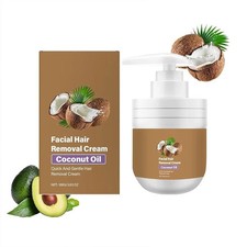 Facial Hair Removal Cream Coconut Oil Based Gentle Body Hair Remover 3.53OZ/100g