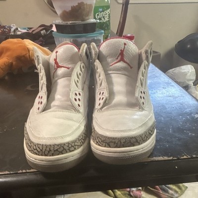 Jordan 3 White Cement Size 9 Used No Box