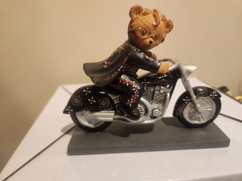 Hamilton Rockin' and Wheelin' With Elvis Motorcycle Resin Sculpture, LE