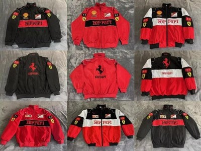 Ferrari Jacket Ebroidered Cotton Padded F 1 Racing Unisex Embroidery Jacket