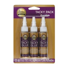 Aleene's Original Tacky Glue 3 Pack Mini Adhesive Nontoxic Craft Glue