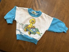 Vintage Sesame Street Big Bird Car Sweatshirt Muppets Baby Size