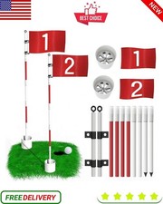 Golf Flagstick 6Ft Golf Flag and Cup for Yard Pro Detachable Golf Hole Cup Flag