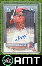 Gabriel Davalillo Auto 2025 Bowman Chrome Prospect Los Angeles Angels #CPA-GD