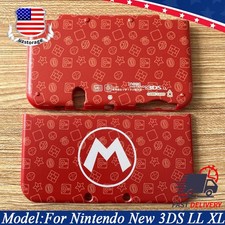 For Nintendo New 3DS XL New 3DS LL Mario Red Protective Case Cover Housing Shell