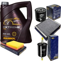 SCT Inspektionspaket 5L Mannol 5W-40 FüR VW Polo 1.4 16V Seat Ibiza III Cordoba