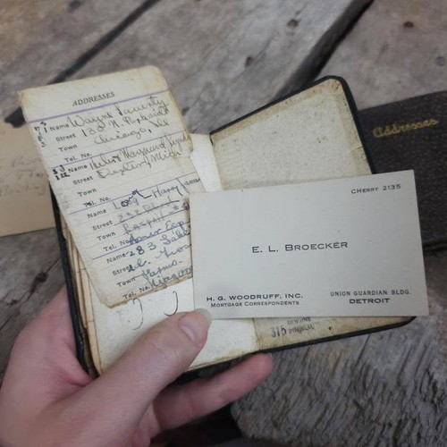 Vintage Set of Three Address Books Pocket Size Gilded Edge Business Card - Picture 7 of 10