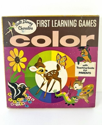 Vintage 1960s Walt Disney First Learning Game   COLOR - Plus Noah's Ark Crayons