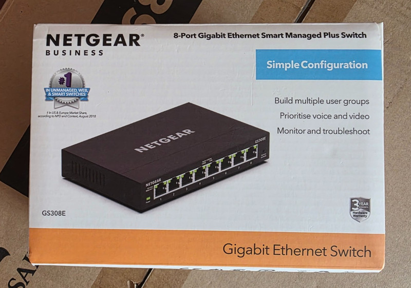 Netgear GS308E V4- 8 Port Gigabit Ethernet Easy Smart Managed Essentials Switch