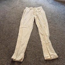 Women's Cream and White Trousers
