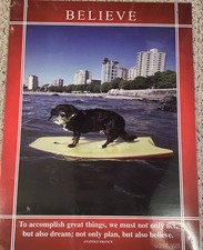 24 X 18 Motivational Laminated Poster  BELIEVE   School/Classroom