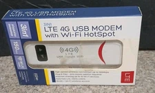USB Portable Modem LTE 3-in-1 4G with Wi-Fi Hotspot, 150 Mbps