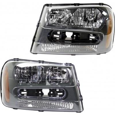 For 2002-2009 Chevy Trailblazer Pair Headlights Driver and Passenger