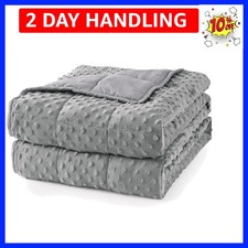 Weighted Blanket for Adults Queen Size 15 lbs, Soft Cooling Heavy Minky Blank...