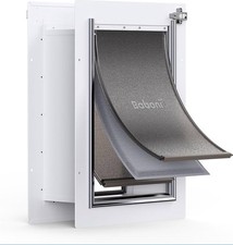 Baboni 3-Flap Pet Door Wall Steel Frame Telescoping Tunnel Aluminum Lock Medium