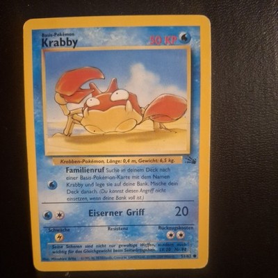 Pokémon Krabby 51/62 DE Common Fossil 1999