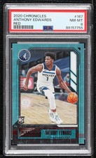 2020-21 Panini Chronicles Playbook Red 130/149 Anthony Edwards #167 PSA 8 06wa