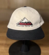 New Vintage 1998 Headshots By KC Caps SHARP TwoTone Leather Strap White Black