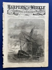 Carte Harper's Weekly 1-11-1862 Trent Affair CHARLESTON Port Royal WASHINGTON DC !