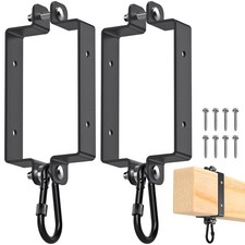 Heavy Duty Swing Hangers for Wooden Sets Snap Hooks, 3mm Thickness Porch Swin...