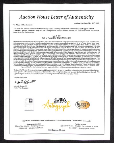 Duke Snider signed ONL Giles vintage Baseball sweet spot auto - JSA COA - Picture 3 of 3